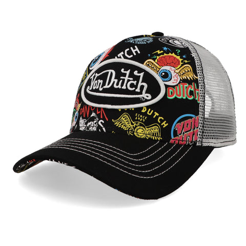 Gorra Von Dutch Jax Trucker Logo Negro Unitalla