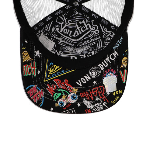 Gorra Von Dutch Jax Trucker Logo Negro Unitalla