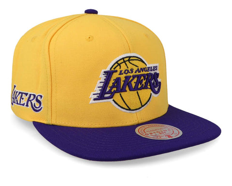 Gorra Mitchell & Ness Nba Lakers Los Ángeles Team Amarillo U
