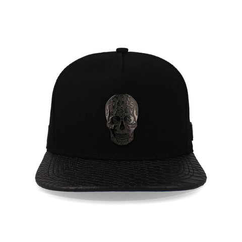 Gorra Cash Only Skull Snake Blue Visor Negro Unitalla