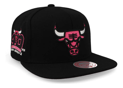 Gorra Mitchell & Ness Nba Neon Tropical Bulls Negro Unitalla