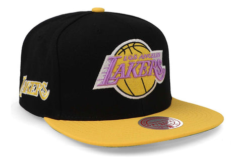 Gorra Mitchell & Ness NBA Lakers Negro/Amarillo Unitalla
