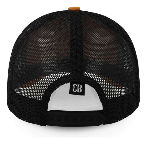 Gorra Cara Blanca Cb01 2022 Bordado Trucker Mostaza Unitalla