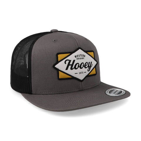 Gorra Hooey Diamond 6 Panel Trucker With Patch Gris Unitalla