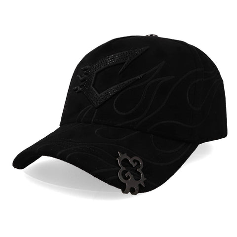 Gorra Clover Garments CLVR C Diamonds Flames Negra Unitalla