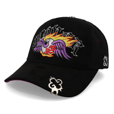Gorra Clover Garments Eyes On Fire Negra Unitalla