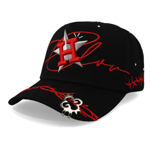 Gorra Clover Garments Houston Roja Negra Unitalla