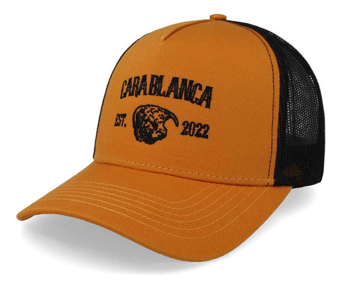 Gorra Cara Blanca Cb01 2022 Bordado Trucker Mostaza Unitalla