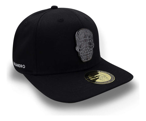 Gorra Malandro Silver Skull Plate Negro Unitalla