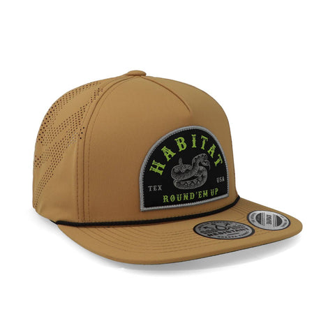 Gorra Hooey Habitat Tan 5 Panel Trucker Amarillo Unitalla