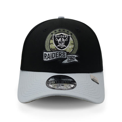 Gorra New Era 39 Thirty NFL Raiders Salute to Service Negro