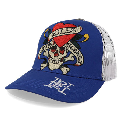 Gorra Ed Hardy Heart Skull Azul Unitalla