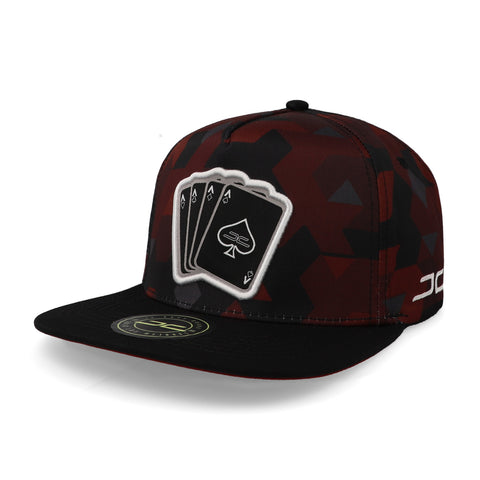 Gorra Jc Hats Hats Poker 1694 Camo Vino Unitalla