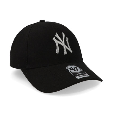 Gorra '47 MLB Yankees Metallic MVP Negro/Blanco Unitalla
