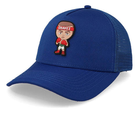 Gorra All In Chavez Chibi Curva Trucker Azul Unitalla