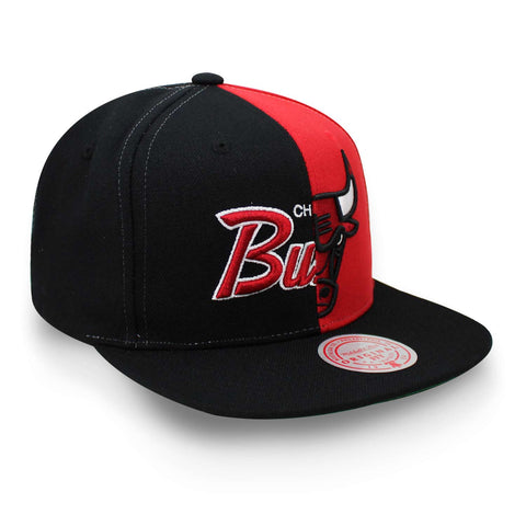 Gorra Mitchell & Ness NBA Split Crown Bulls Negro Uni