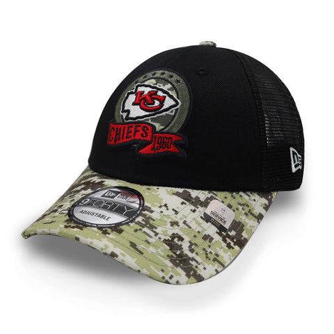 Gorra New Era 9 Forty NFL Chiefs Salute Service 22 Negro Unitalla