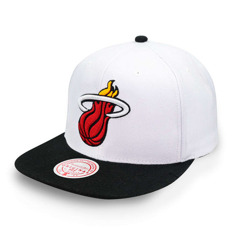 Gorra Mitchell & Ness NBA Core Basic Heat Blanco Uni