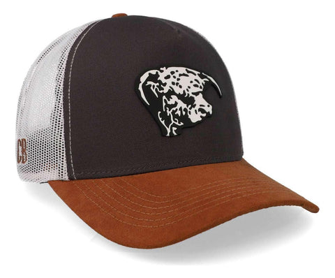 Gorra Cara Blanca Cb07 Cow Visor Suede Trucker Gris Unitalla