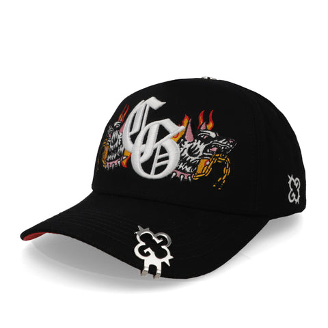 Gorra Clover Garments Fury Negro con Rojo Unitalla