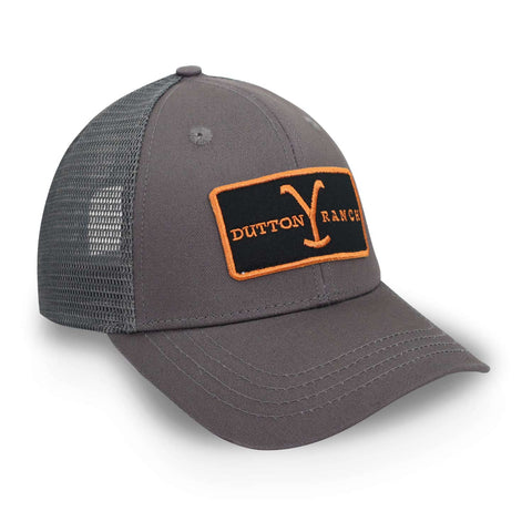 Gorra Yellowstone Dutton Ranch Patch Trucker Gris Unitalla