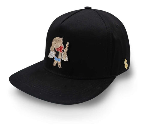 Gorra Cash Only Ricky Gold Snapback Negro Unitalla