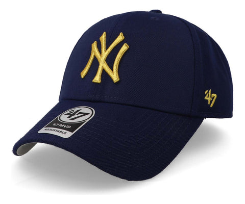 Gorra '47 MLB Yankees Metallic Mvp Azul Unitalla