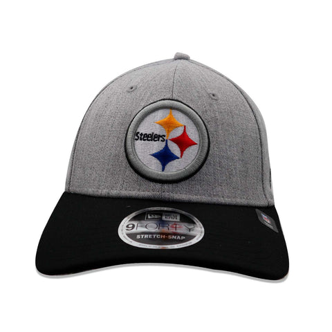 Gorra New Era 9 Forty NFL Steelers League Heather Gris Unitalla