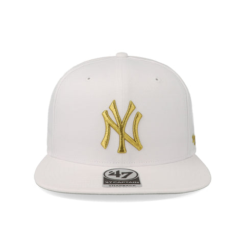 Gorra '47 MLB Yankees No Shot Metallic Captain Blanco