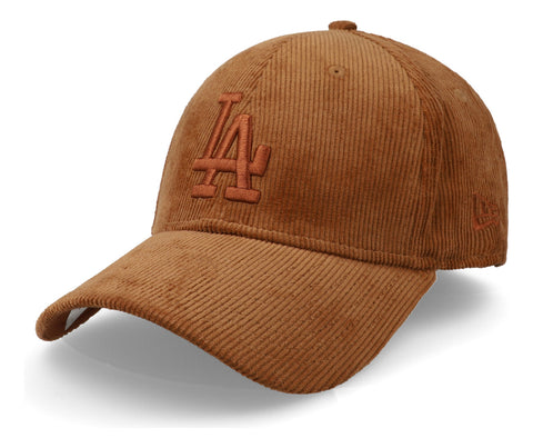 Gorra New Era 39 Thirty MLB Dodgers Cord Ocre Cerrada