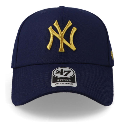 Gorra '47 MLB Yankees Metallic Mvp Azul Unitalla