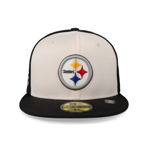 Gorra New Era 59 Fifty NFL Steelers Satin E3 Negro Cerrada