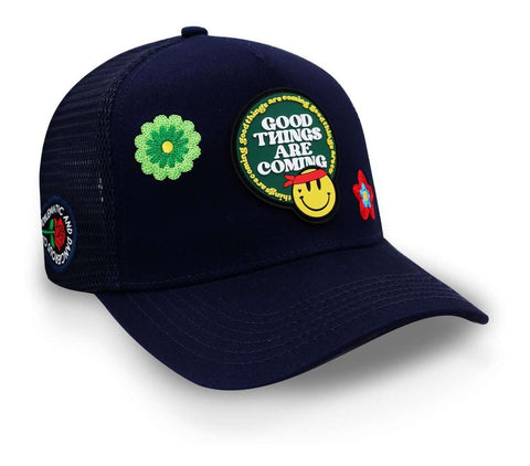 Gorra Problematic Chiquete Good Things Trucker Marino