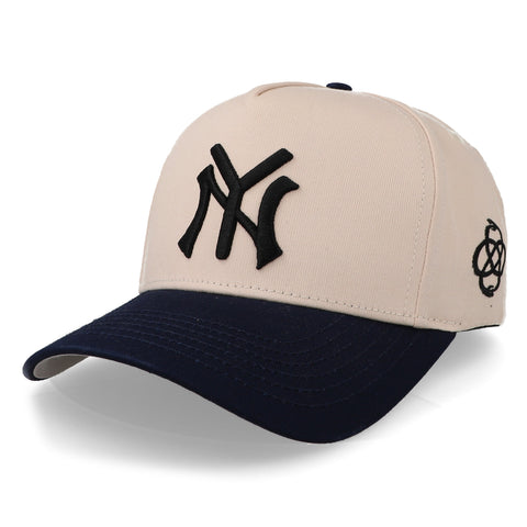 Gorra Reference Natural con Marino NY
