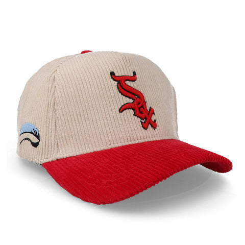 Gorra Reference Pana Bullsox Natural con Rojo