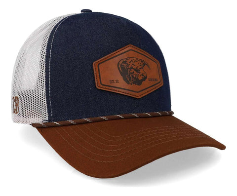 Gorra Cara Blanca Cb03 22 Chih Mex Parche Piel Trucker Mescl