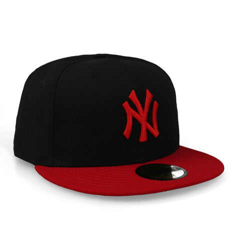 Gorra New Era 59 Fifty MLB Yankees Negro Rojo