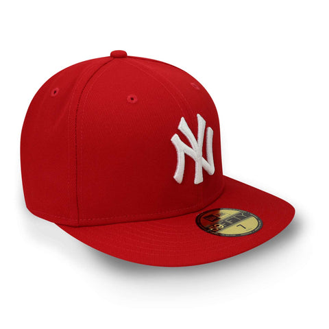 Gorra New Era 59 Fifty MLB Yankees Rojo Cerrado