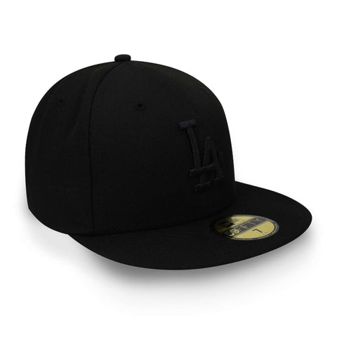 Gorra New Era 59 Fifty MLB Dodgers Negro Sobre Negro Cerrado