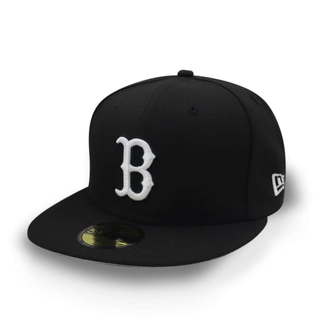 Gorra New Era 59 Fifty MLB Red Sox Basic Negro/Blanco