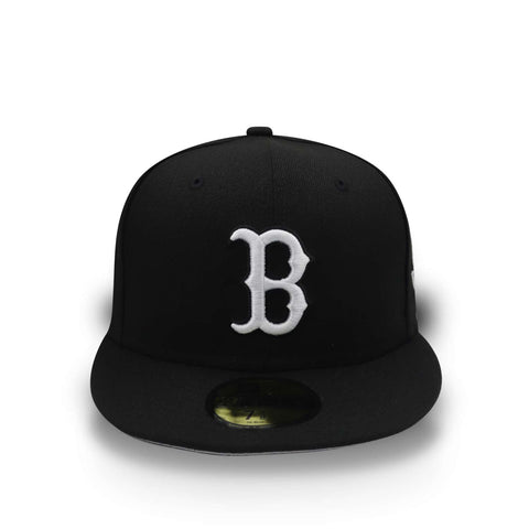 Gorra New Era 59 Fifty MLB Red Sox Basic Negro/Blanco