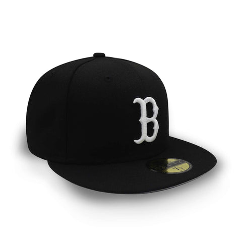 Gorra New Era 59 Fifty MLB Red Sox Basic Negro/Blanco
