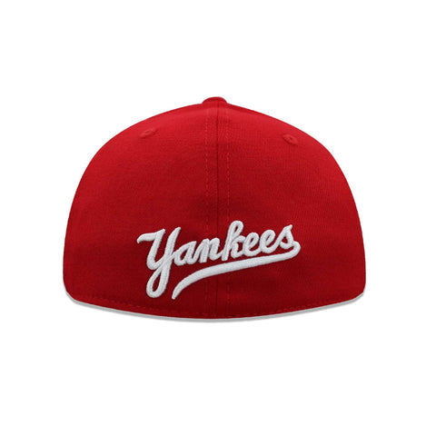 Gorra New Era 39 Thirty MLB Yankees Escarlata Blanco Cerrado
