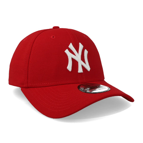 Gorra New Era 39 Thirty MLB Yankees Escarlata Blanco Cerrado