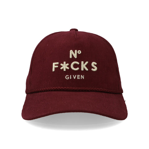 Gorra Field Grade No Fcks Guinda Pana Unitalla