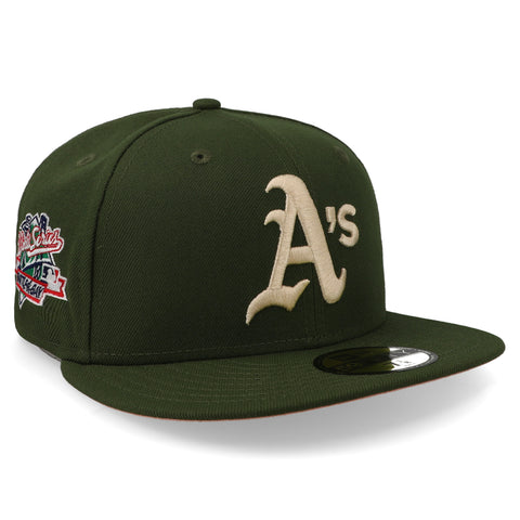 Gorra New Era 59 Fifty MLB Athletics Rifle Green Cerrado