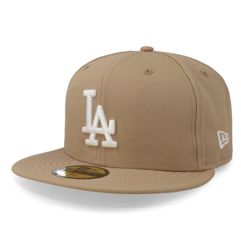 Gorra New Era 59 Fifty MLB Dodgers Core Camel Blanco
