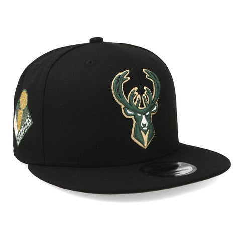 Gorra New Era 9Fifty NBA Bucks Champs Negro Unitalla