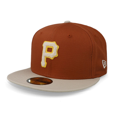 Gorra New Era 59 Fifty MLB Pirates Boucle Marrón/Pin