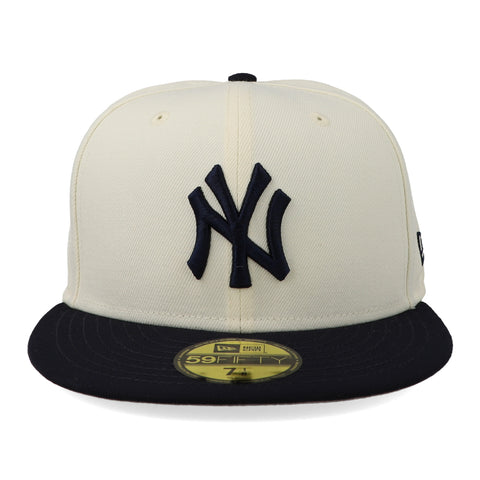 Gorra New Era 59 Fifty MLB Yankees Blanco/Azul Cerrado